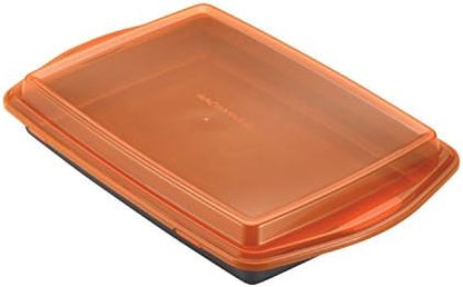 Rachael Ray Nonstick Baking Pan with Lid, 9x13 Cake Pan