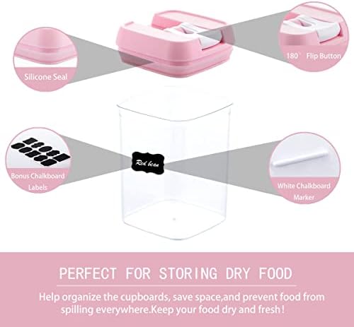 U-QE Airtight Food Storage Container Set-10 Piece Plastic Cereal Canisters