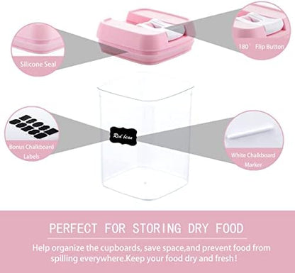 U-QE Airtight Food Storage Container Set-10 Piece Plastic Cereal Canisters