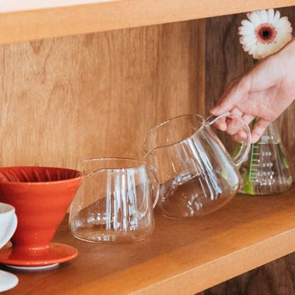 HARIO VBS-36 V60 Barista Server, 360 Clear, 12.2 fl oz (360 ml), For 1-3 Cups, Microwavable, Made in Japan