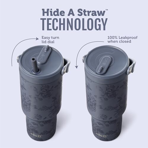 Ello Oasis Go+ 32oz Insulated Stainless Steel Tumbler with Straw, Porcelain