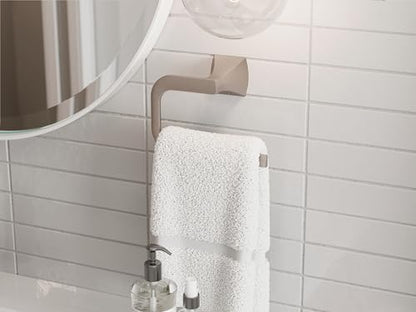 Pfister Bruxie 3-Piece Bathroom Hardware Set with Towel Bar, Towel Ring, and Toilet Paper Holder, Wall-Mounted, Spot Defense Brushed Nickel Finish, BTBBIE3GS