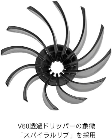 Hario V60 SUIREN Coffee Dripper 02, Clear Black