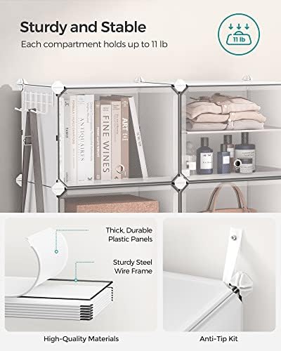 SONGMICS Shoe Rack, 10-Tier with Doors, 40-Pair Storage Cabinet