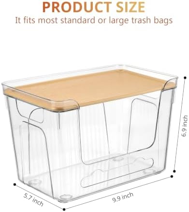 CANTAMI Plastic Trash Bag Dispenser with Lids, Stackable, 4Pack, 4XL