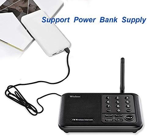 Wuloo Intercoms Wireless for Home 5280 Feet Range 10 Channel 3 Code, Wireless