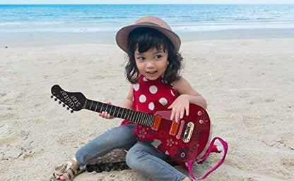 Lightahead HK-9080A(Pink) Sound Music and Light Fun Junior Guitar for Kids & Beginners Great Gift Pink (Gui5862B)