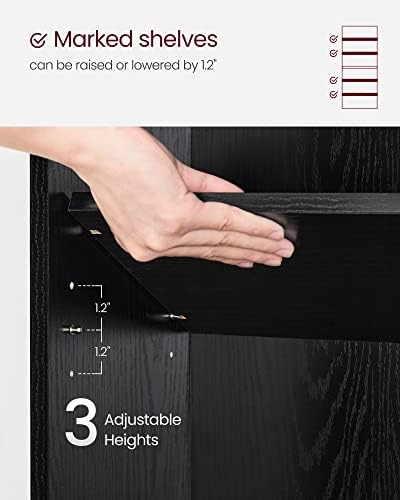 VASAGLE Set of 2 Bookshelves, 5-Tier Open Adjustable Storage Shelves