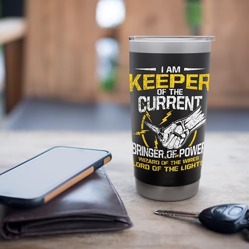 I Am Keeper Of The Current Bringer Of Power Lord Of Light Stainless Steel Insulated Tumbler