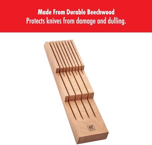 Zwilling 8-Slot In Drawer Knife Block, Beechwood