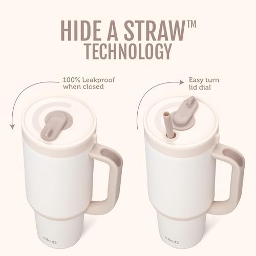 Ello Oasis 40oz Insulated Stainless Steel Tumbler with Straw, Main Squeeze