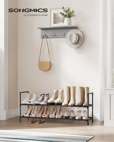 SONGMICS 2-Tier Shoe Rack, Shoe Storage for Hallway Closet