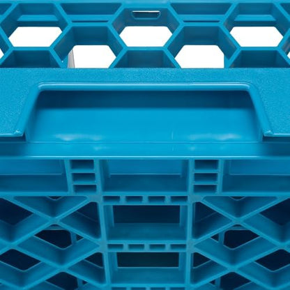 Carlisle FoodService Products RG1614 OptiClean 16 Compartment Glass Rack, 4.45" Compartments, Blue (Pack of 6)