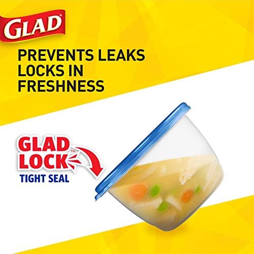 Glad GladWare Mini Round Food Storage Containers, 4 Oz, 8 Count, 12-Pack