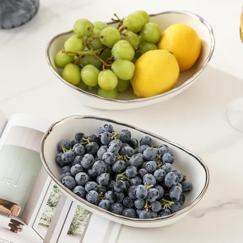 3 Tier Fruit Basket, Ceramic Fruit Bowl for Kitchen Counter