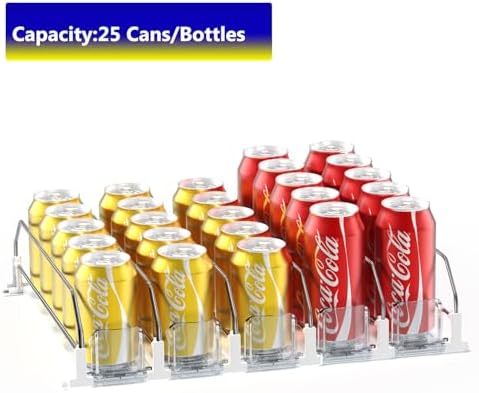 AMLLLC Drink Organizer for Fridge - Storage 25 Cans