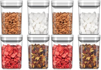MR.SIGA 8 Pack Airtight Food Storage Container Set for Pantry Organization