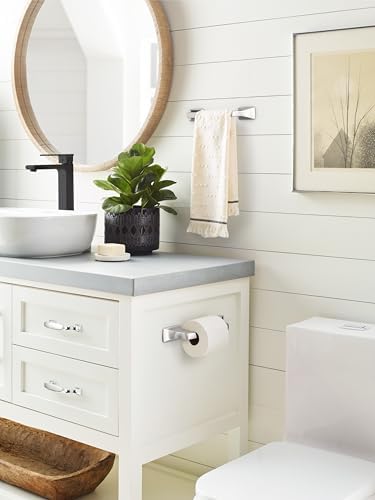 Amerock Highland Ridge Polished Nickel 9 inch (229 mm) Center-to-Center Towel Bar, BH36015PN