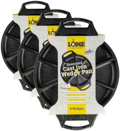 Lodge Cast Iron Wedge Pan 8 Wedge (Pack of 3)