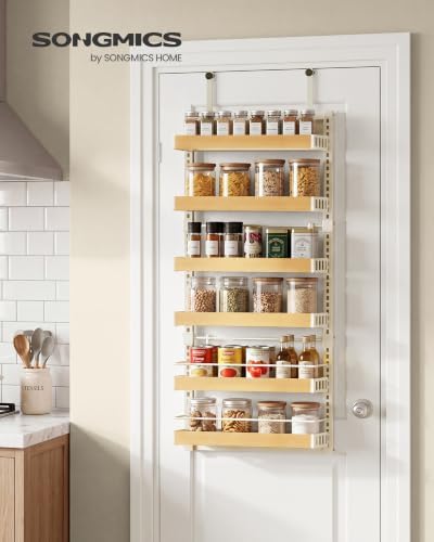 SONGMICS 6-Tier Over the Door Pantry Organizer, Adjustable Spice Rack