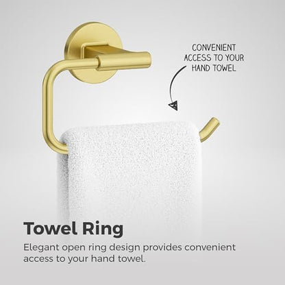 Pfister Capistrano Brushed Gold Hand Towel Ring for Bathroom BRBCSO0BG