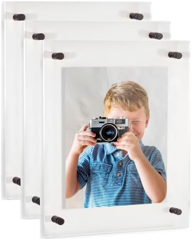 ArtToFrames 24x36 Inch Double Panel Floating Acrylic Picture Frame comes