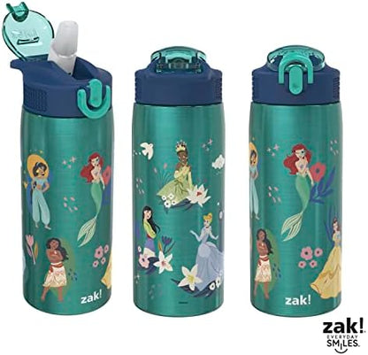 Zak Designs Disney Princess 19 oz Leak-Proof Kids Water Bottle With Straw