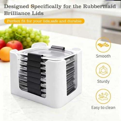 Food Storage Container Lid Organizer for Rubbermaid Brilliance