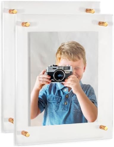 ArtToFrames 16x22 Inch Double Panel Floating Acrylic Picture Frame comes