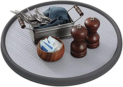 Copco Non-Skid Pantry Cabinet Lazy Susan Turntable, 18-Inch, Charcoal/Light Gray