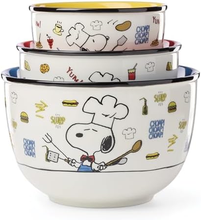 Lenox 897579 Chef Snoopy 3-Piece Bowl Set