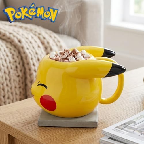 Silver Buffalo Pokémon Pikachu Wink, 3D Sculpted Mug, 20oz