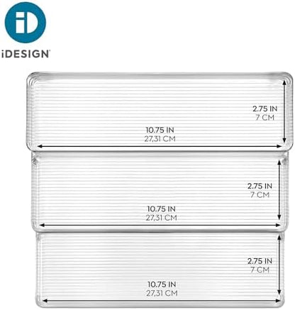 iDesign 3-Tier Spice Rack Organizer, Set of 2, Clear