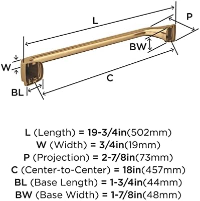 Amerock BH36033CZ | Champagne Bronze Towel Bar | 18 inch (457 mm) Center-to-Center Towel Rack | Revitalize | Bathroom Towel Holder | Bathroom Hardware | Bath Accessories