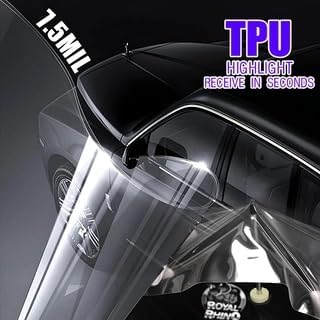 TPU Paint Protection Film PPF, Self-Healing Car Clear Bra with UV Resistance, 7.5MIL,Anti-Corrosion & Hydrophobic Coating, Anti-Oxidation, Gloss Enhancement. (29.5inchX157.4inch)