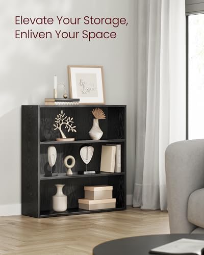 VASAGLE 3-Tier Bookshelf, Storage Organizer, 31.5 x 9.5 x 32 Inches