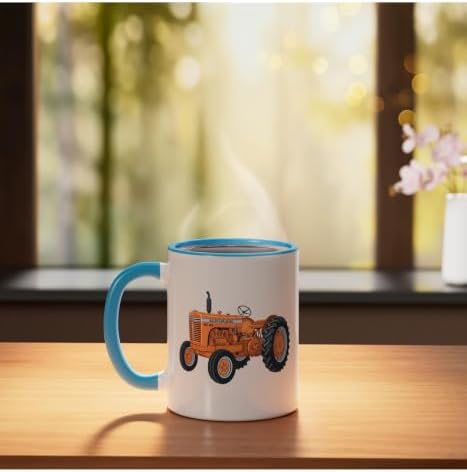 Vintage Allis-Chalmers WD 45 Classic Tractor Ceramic Mug, Blue/White, 11oz