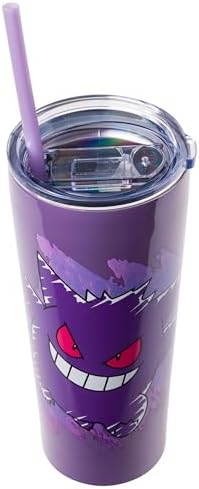 Silver Buffalo Pokémon Gengar Purple, Stainless Steel Tumbler, 22oz
