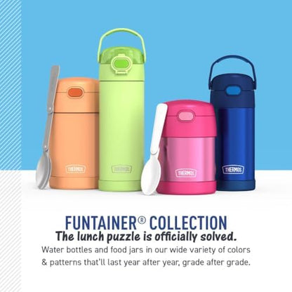 THERMOS FUNTAINER 16oz Plastic Bottle with Spout Lid, Fox Friends