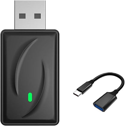 Wireless CarPlay Adapter 2-in-1 for BYD Qin Plus 2023 2024 2025, USB Design Plug and Play Bluetooth Fast Connection Car Accessories,B