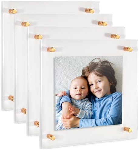 ArtToFrames 16x16 Inch Double Panel Floating Acrylic Picture Frame comes