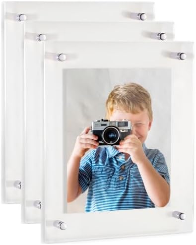 ArtToFrames 14x20 Inch Double Panel Floating Acrylic Picture Frame comes