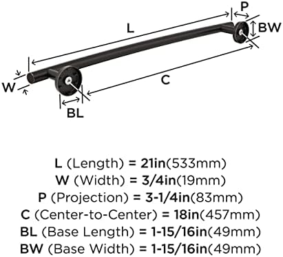 Amerock Arrondi 18" Oil-Rubbed Bronze Towel Bar