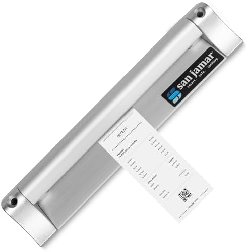 San Jamar Order Ticket Holder for Restaurant – 18" Anodized Aluminum Metal Receipt Holder with Grip Track – Durable Wall Mount Check Rack for Kitchen, Restaurant and Service Counters