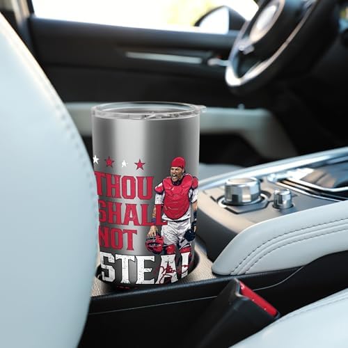Thou Shall Not Steal Yadier Molina St Louis MLBPA Stainless Steel Insulated Tumbler