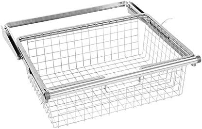 Rubbermaid Configurations Sliding Basket for Closet Drawer Organization, Titanium, Sturdy Slide Out Basket for Home/Laundry/Bathroom/Mudroom/Pantry/Linen Closet