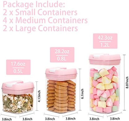 U-QE Airtight Food Storage Containers -8 Piece Plastic Airtight Containers