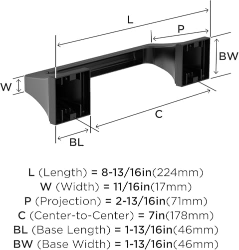Amerock Mulholland 8-13/16" Matte Black Pivoting Toilet Paper Holder