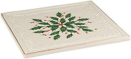 Lenox Holiday Porcelain Christmas Trivet, 6 Inch