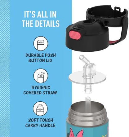 THERMOS FUNTAINER Water Bottle with Straw, 12oz, Minnie Mouse